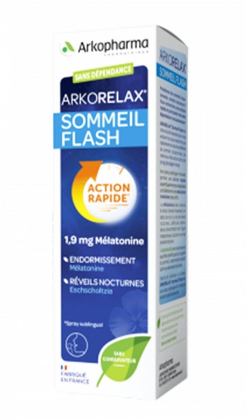 Arkorelax Sommeil Flash 1.9mg Melatonine Spray 20ml